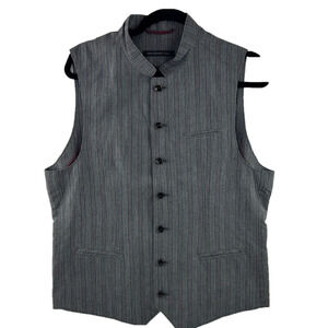 John Varvatos Gray Striped Suit Vest